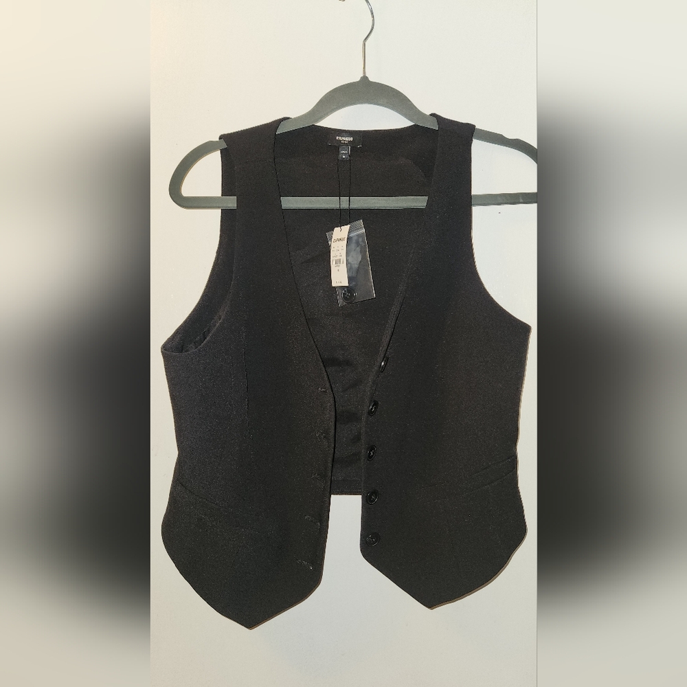 Editor Studio Stretch Twill Five Button Blazer Vest from Express